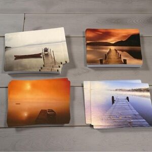 BOGO 🤑Waterscapes Variety Pack Lake Cards w/ Card Holder